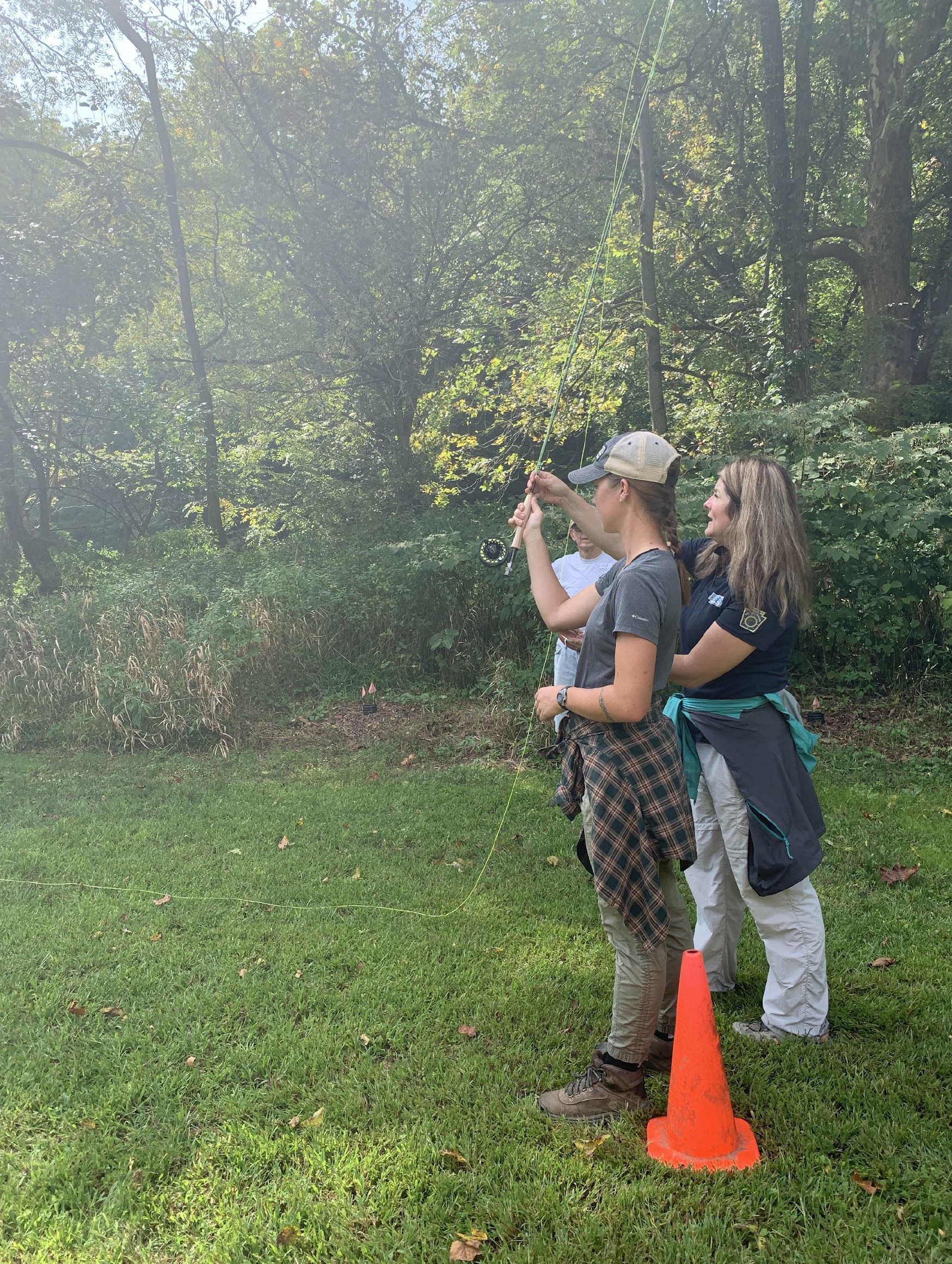 Finding Your Outside! Participants took to Muddy Creek to try out our newly learned skills!