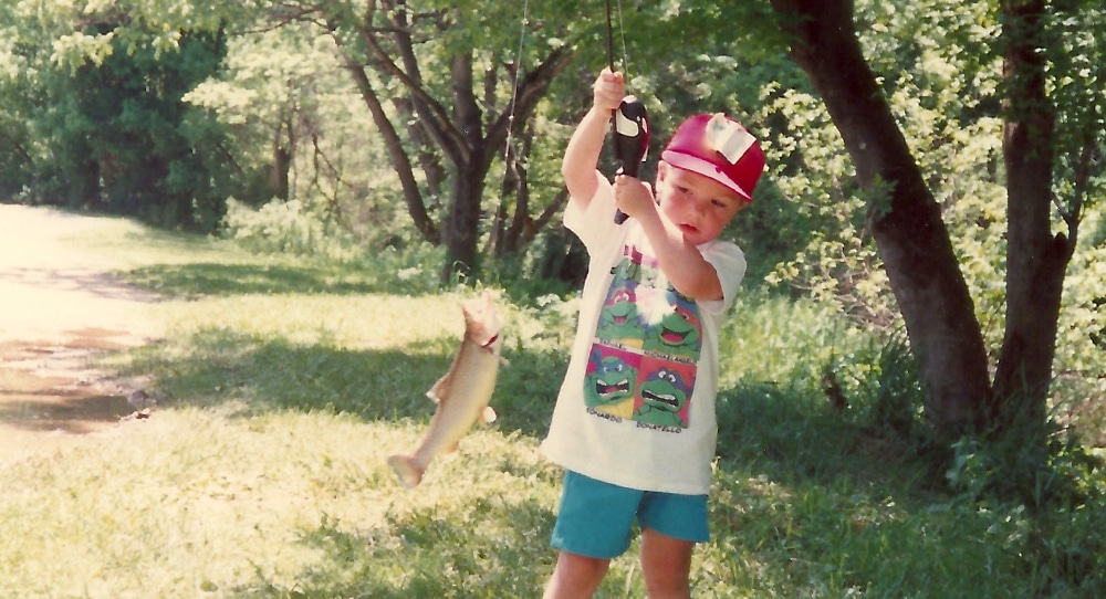  Photo of a stocked brook trout caught during a kids fishing derby