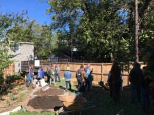 rain garden installation