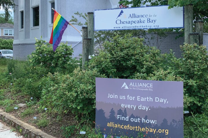 A building sign reading "Alliance for the Chesapeake Bay"