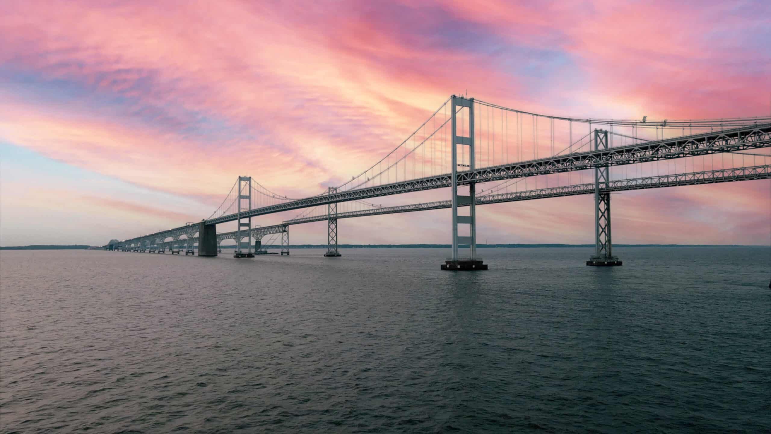 The Chesapeake Bay Bridge in Queen Anne's County, Maryland 