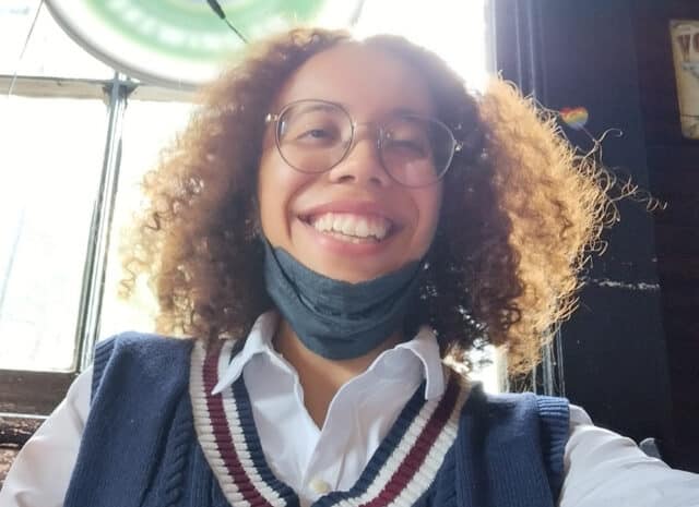 A person smiling for a selfie